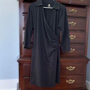 Spartina 449 Elegant Black faux Wrap Dress
